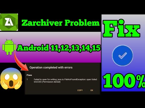 Zarchiver Problem operation completed with errors problem fix, Android All version 11 12 13 14 15fix