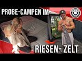 Wie baue ich richtig ein 7 Personen Air Zelt auf?