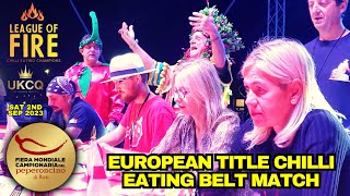 EPIC CHILI EATING CONTEST 🌶 LOF EURO BELT MATCH, Rieti, Italy with UK Chilli Queen - 2 Sep 2023