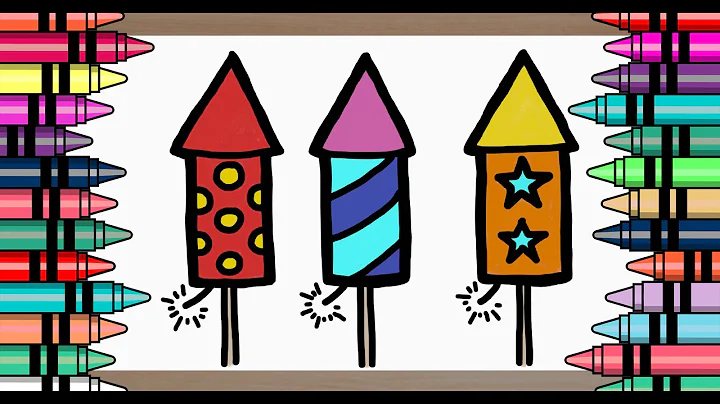 How to draw a FIREWORKS / Drawing and Coloring Easy tutorial for kids