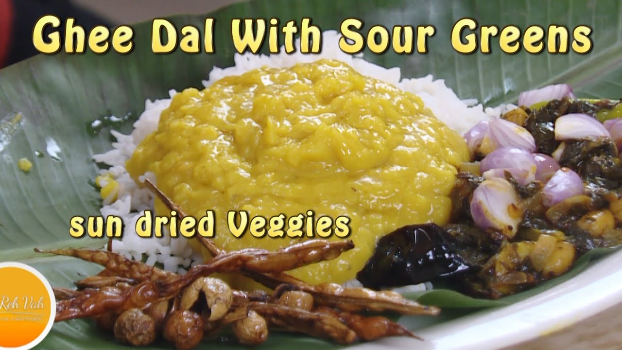 Traditional Ghee Dal with Shallots Gongura Curry - Ambada Recipe with Dal | Vahchef - VahRehVah