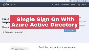 How to setup SSO with Azure Active Directory (SAML) - Beeceptor