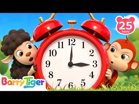 Can You Hear the Clock Tick? 🎵 ｜ Time and Counting ｜ Animal Songs & Nursery Rhymes ｜ BarryTiger
