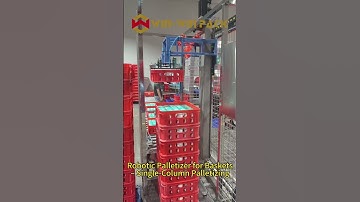 Robotic palletizer for baskets – single-column palletizing #palletizer #palletizing #shorts