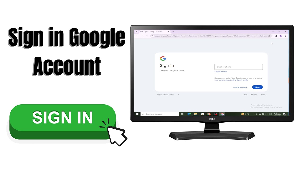 How to Sign in Google Account on Computer - YouTube