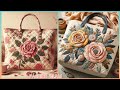 New Applique Work Quilted Cotton Tote Bags Design/Floral Patchwork Bags