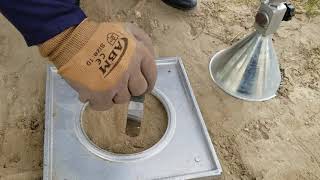 الكثافه الحقليه للتربه باستعمال المخروط الرملي        Feild density by sand cone Method