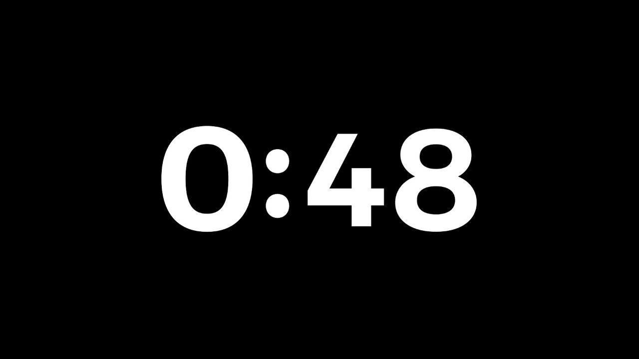 48 Seconds Countdown Timer 🔥 No Copyright Youtube