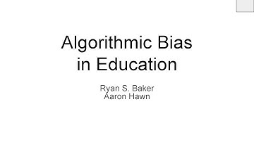 Algorithmic Bias in Education
