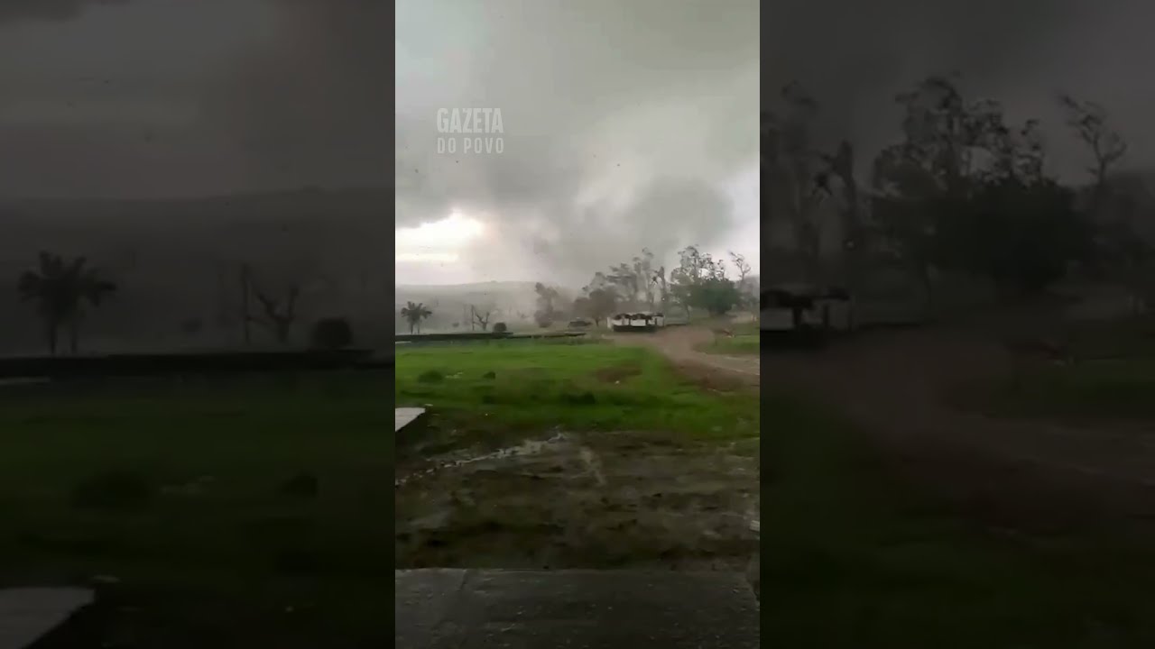 Imagens mostram a força do ciclone bomba no RS