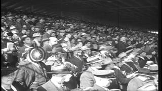 Horse racing resumes as 30,000 people turn out at Narragansett Park in Rhode Isla...HD Stock Footage