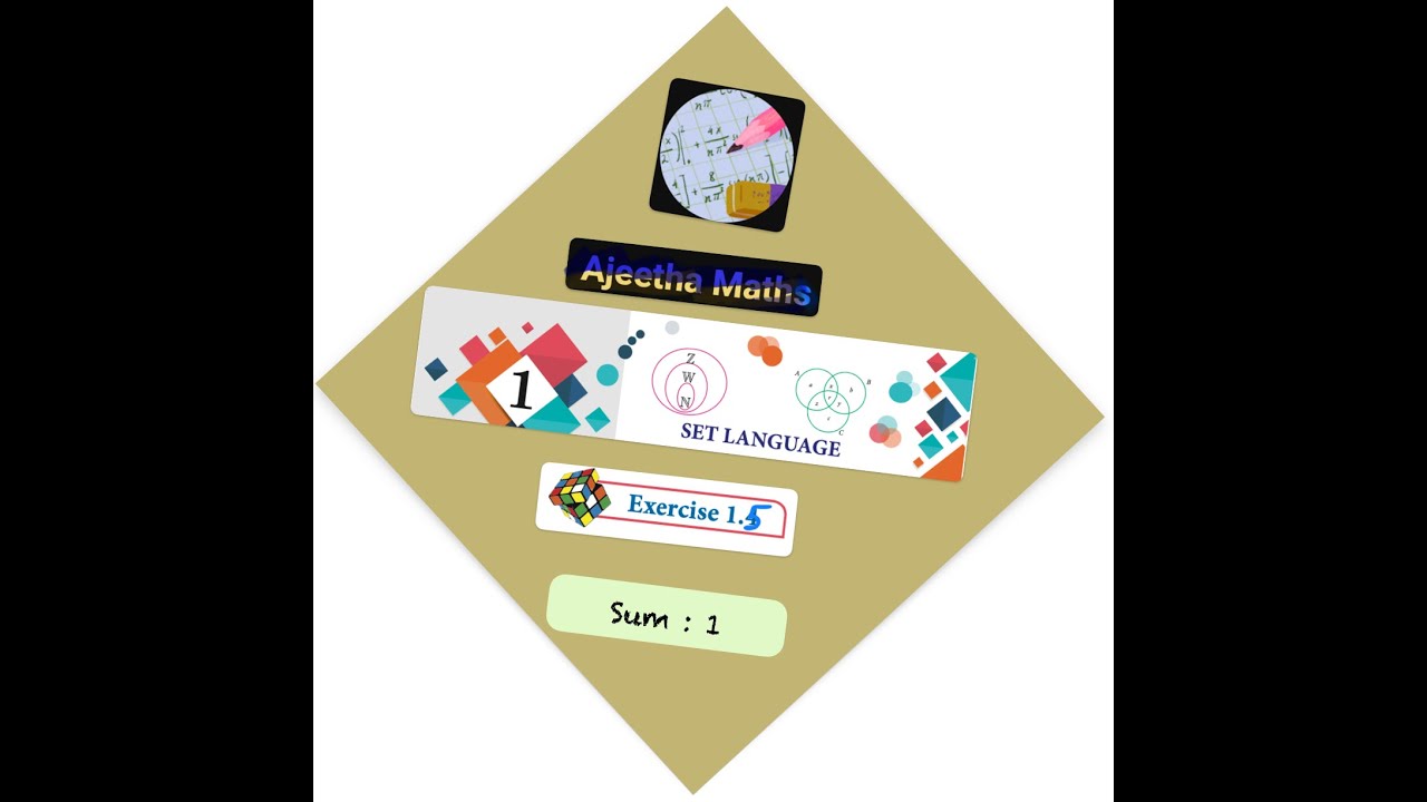Class 9 l chapter 1 l set language l Ex. No:1.5 l sum 1 l