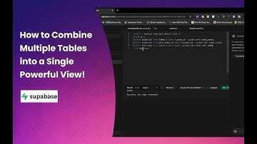 Supabase Tips: How to Combine Multiple Tables into a Single Powerful View!