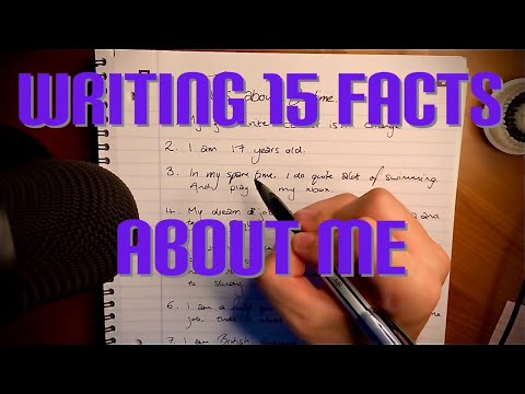 ASMR | Writing 15 Facts About Me