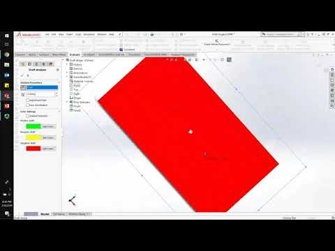 Draft Angle Analysis in SolidWorks