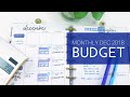 Monthly Budget With Me | December 2018 #budgetwithme #happyplanner