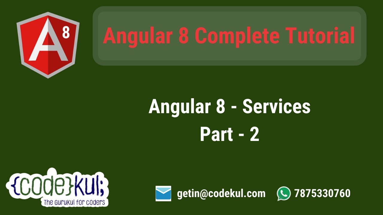 Angular 8 - Services Part 2 | CodeKul - YouTube