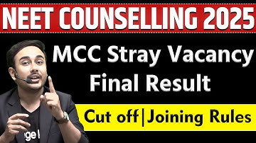 MCC Stray Vacancy Round Final Cut off | Joining Process | #neetcounselling2025 #neet2025