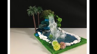 DIY Waterfall From Hot Glue Gun