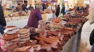 ODESSA MARKET PRIVOZ. CURRENT PRICES FOR THE IMPORTATION OF SALO MEAT PRODUCTS. MAKE A BAZAAR