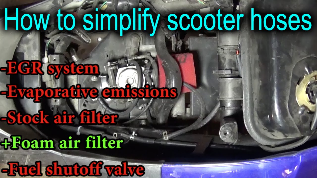 How to simplify vacuum hoses on a scooter | Doovi
