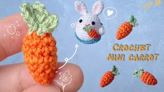 How to crochet mini carot | crochet mini carrot super easy #crochetanywhere