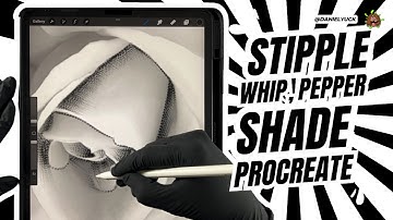 Stipple,Whip,Pepper Shade In Procreate