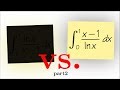 integral of (x-1)/ln(x) from 0 to 1, Feynman technique for integration,
