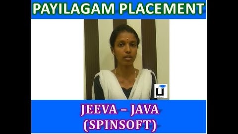 Payilagam Placement - Jeeva (Spinsoft) - Java training in Chennai