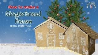 Super Easy DIY Gingerbread House Using Paper bags
