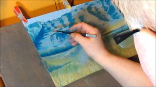 Fast drawing - The white horse in soft pastels screenshot 2
