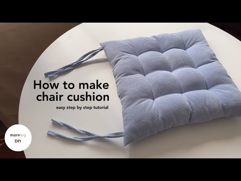 DIY chair cushion easy step by step