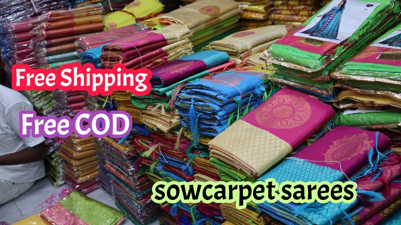 Free Courier Free Cash on delivery Sowcarpet lichi Silk copper Zari saree From Rs. 450