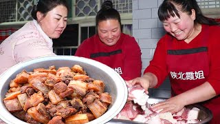 【陕北霞姐】30斤猪油炸50斤猪肉，霞姐做陕北传统腌猪肉，放上一年都不坏！