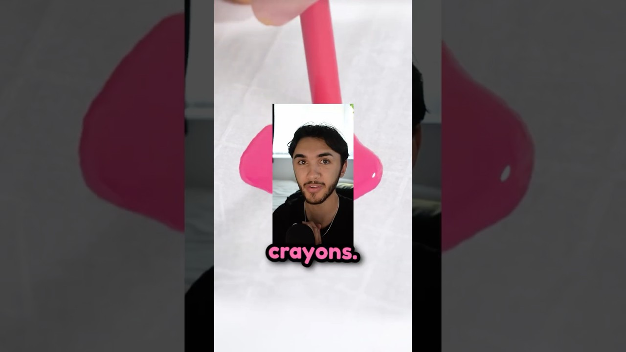He made cotton candy crayons... #shorts #shortsfeed #youtubeshorts #cringe #lifehack #comedy #funny