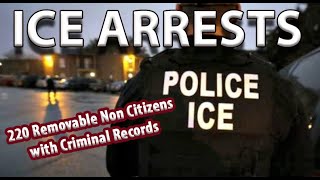 ICE Arrests 220 Removable Non Citizen Criminals