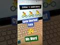 Cycle 🚴 Shortcut Trick Ms Word #shorts #viral #msword #tricks #computertips