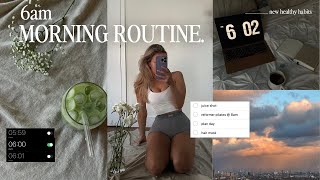 6AM MORNING ROUTINE (2023) | new healthy habits & productive start to the day ~aesthetic~ screenshot 3