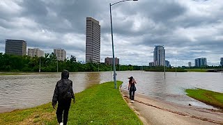 HURRICANE BERYL HITS HOUSTON TEXAS THE HEIGHTS IS UNDER WATER