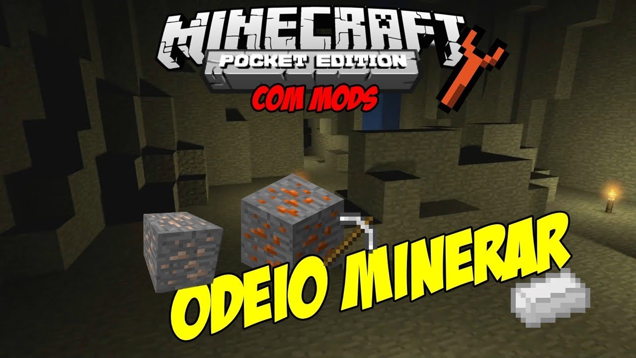 Minecraft PE com Mods #2 - muitos minerios - YouTube
