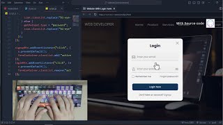 ASMR Programming - How to create website with login form - No Talking