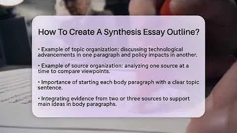 How To Create A Synthesis Essay Outline? - The Language Library