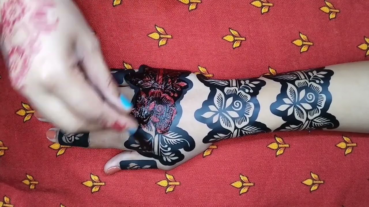 amazing cello tape mehndi design/sudanese mehndi design #2023