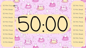 ⏳ 10-hour 50/10 Pomodoro Timer – Silent & Distraction-Free 🕒 | No Beeps, Just Focus