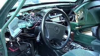 Mercedes W124  Demontage des Armaturenbretts für Heizungskastenausbau (Klimaverdampfer). Dashboard