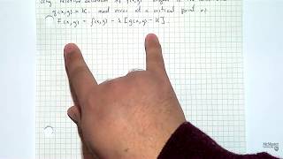 Lecture 25: Optimizing Functions of 2 Variables (Part 3) & Constrained optimization (Part 1). 3/9/20