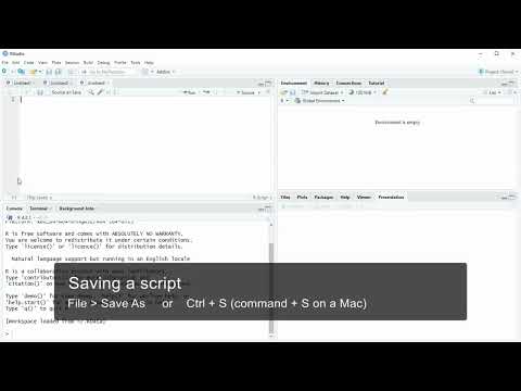 3. Creating, saving and opening a script - Getting Started with R & RStudio