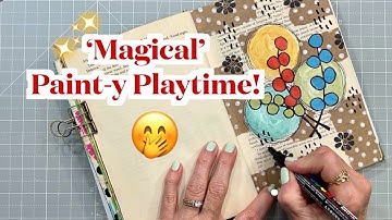 Altered Book Page with a FUN Paint-y Playtime