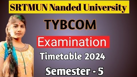 TYBCOM Semester 5 Examination Timetable 2024 #commerce #timetable #bcom