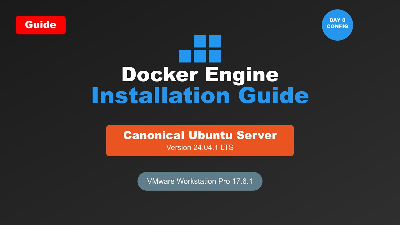 Docker Engine on Ubuntu Server 24.04.1 - Day 0 Configuration - YouTube